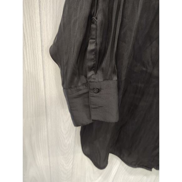 Woman's 3X Black Button Down Shirt Blouse Long Sleeve Whimsigoth Romance Witchy - Picture 2 of 7